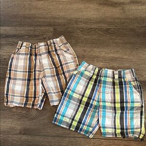 Set of 2 Toddler Boy’s Garanimals Plaid Shorts Sz 2T